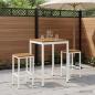 Preview: ARDEBO.de - Gartenbar-Tisch NAARDEN Natürlich und Weiß 70 x 68,5 x 105 cm