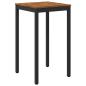 Preview: Gartenbar-Tisch Natürlich und Schwarz 60 x 60,5 x 105 cm