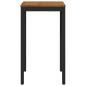 Preview: Gartenbar-Tisch Natürlich und Schwarz 60 x 60,5 x 105 cm