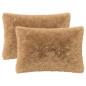 Preview: Kissen mit Kissen HEERLEN 2 Stk. Taupe PV Fleece