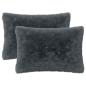 Preview: Kissen 2 stk. HEERLEN Anthrazit 50 x 70 cm PV Fleece