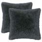 Preview: Kissen 2 stk. HEERLEN Anthrazit 45 x 45 cm PV Fleece