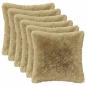 Preview: Kissen mit Kissen HEERLEN 6 Stk. Hellgrau PV Fleece