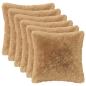 Preview: Wurfkissen 6 stk. HEERLEN Taupe 35 x 35 cm PV Fleece