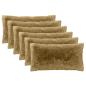 Preview: Kissen 6 stk. HEERLEN Hellgrau 40 x 80 cm PV Fleece