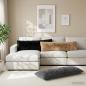 Preview: ARDEBO.de - Kissen mit Kissen HEERLEN Anthrazit 40 x 145 cm PV Fleece