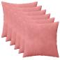 Preview: Kissen 6 stk. HEERLEN Rosa 45 x 45 cm Samt