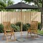 Preview: ARDEBO.de - Gartensonnenschirm Ø 270 x 248 cm Massives Eukalyptus Holz