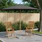 Preview: ARDEBO.de - Gartensonnenschirm Ø 300 x 248 cm Massives Eukalyptus Holz