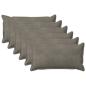 Preview: Kissen 6 stk. HOUTEN Hellgrau 40 x 80 cm Samt