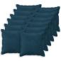 Preview: Kissen 12 stk. HOUTEN Blau 50 x 50 cm Samt