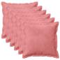 Preview: Kissen 6 stk. HOUTEN Rosa 35 x 35 cm Samt