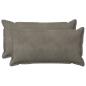 Preview: Kissen 2 stk. HOUTEN Hellgrau 40 x 70 cm Samt