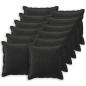 Preview: Kissen 12 stk. HOUTEN Schwarz 40 x 40 cm Samt