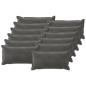 Preview: Kissen 12 stk. HOUTEN Dunkelgrau 40 x 80 cm Samt