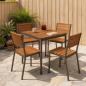 Preview: ARDEBO.de - Gartentisch Natur und Kaffee 70 x 68,5 x 75 cm