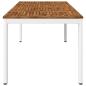 Preview: Gartentisch NAARDEN Natur und Weiß 180 x 88,5 x 75 cm