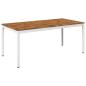 Preview: Gartentisch NAARDEN Natur und Weiß 147 x 88,5 x 75 cm