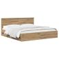 Preview: Bed Frame with Storage and Headboard Artisan Oak 180 x 200 cm