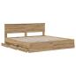 Preview: Bed Frame with Storage and Headboard Artisan Oak 180 x 200 cm