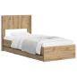 Preview: Bettgestell mit Stauraum und Kopfteil Artisan Oak 90 x 200 cm