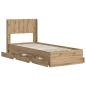 Preview: Bettgestell mit Stauraum und Kopfteil Artisan Oak 90 x 200 cm