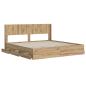 Preview: Bettgestell mit Stauraum und Kopfteil Artisan Oak 180 x 200 cm