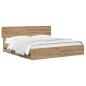 Preview: Bed Frame with Storage and Headboard Artisan Oak 180 x 200 cm