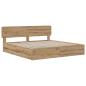 Preview: Bed Frame with Storage and Headboard Artisan Oak 180 x 200 cm