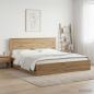 Preview: ARDEBO.de - Bed Frame with Storage and Headboard Artisan Oak 180 x 200 cm
