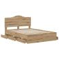 Preview: Bed Frame with Storage and Headboard Artisan Oak 140 x 190 cm