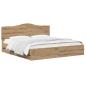 Preview: Bed Frame with Storage and Headboard Artisan Oak 180 x 200 cm