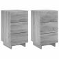 Preview: Nachttisch 2 stk. Sonoma-Grau 33,5 x 34,5 x 60 cm Holzwerkstoff