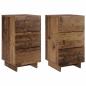 Preview: Nachttisch 2 stk. Altholz 33,5 x 34,5 x 60 cm Holzwerkstoff
