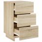 Preview: Nachttisch 2 stk. Sonoma-Eiche 33,5 x 34,5 x 60 cm