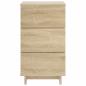 Preview: Nachttisch 2 stk. Sonoma-Eiche 33,5 x 34,5 x 60 cm