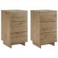 Preview: Nachttisch 2 stk. Artisan-Eiche 33,5 x 34,5 x 60 cm