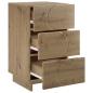 Preview: Nachttisch 2 stk. Artisan-Eiche 33,5 x 34,5 x 60 cm