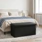 Preview: ARDEBO.de - Klappbare Aufbewahrungsbank Schwarz 180 kg 80 L 77 x 38 x 38 cm