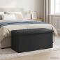 Preview: ARDEBO.de - Klappbare Aufbewahrungsbank Grau 180 kg 80 L 77 x 38 x 38 cm