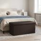 Preview: ARDEBO.de - Klappbare Aufbewahrungsbank Braun 180 kg 80 L 77 x 38 x 38 cm