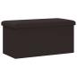 Preview: Klappbare Aufbewahrungsbank Braun 180 kg 80 L 77 x 38 x 38 cm