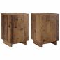 Preview: Nachttisch 2 stk. Altholz 33,5 x 34,5 x 50 cm Holzwerkstoff