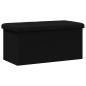 Preview: Klappbare Aufbewahrungsbank Schwarz 180 kg 80 L 77 x 38 x 38 cm