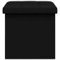 Preview: Klappbare Aufbewahrungsbank Schwarz 180 kg 80 L 77 x 38 x 38 cm