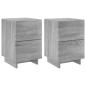 Preview: Nachttisch 2 stk. Sonoma-Grau 33,5 x 34,5 x 50 cm Holzwerkstoff