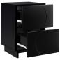 Preview: Nachttisch 2 stk. Schwarz 33,5 x 34,5 x 50 cm Holzwerkstoff