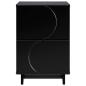 Preview: Nachttisch 2 stk. Schwarz 33,5 x 34,5 x 50 cm Holzwerkstoff
