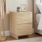 Preview: ARDEBO.de - Nachttisch Sonoma-Eiche 33,5 x 34,5 x 50 cm Holzwerkstoff