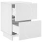 Preview: Nachttisch Wei? 33,5 x 34,5 x 50 cm Holzwerkstoff